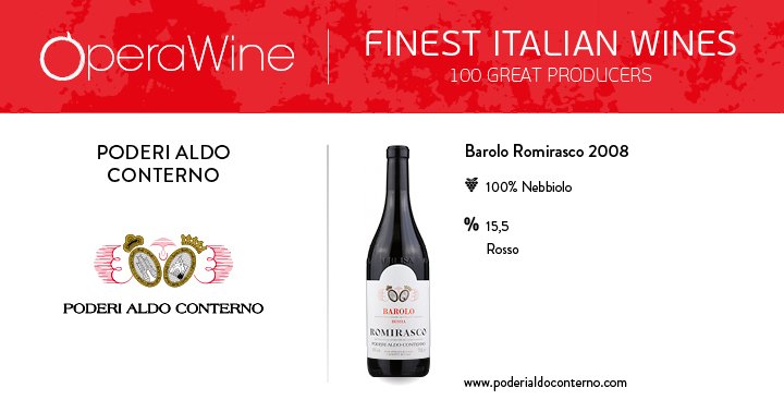 MyOperaWine's tweet photo. #OperaWine 2017 We’re looking forward to celebrating #PoderiAldoConterno
Congratulations! https://t.co/9bRT2M2TuO