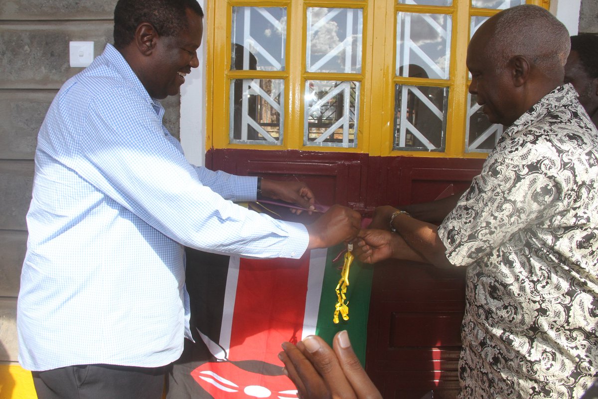 ProfKibwana's tweet photo. With KMTC chairman Phillip Kaloki when we unveiled two classes at Makindu KMTC college, built by the County govt. https://t.co/YNOnyoTdPU
