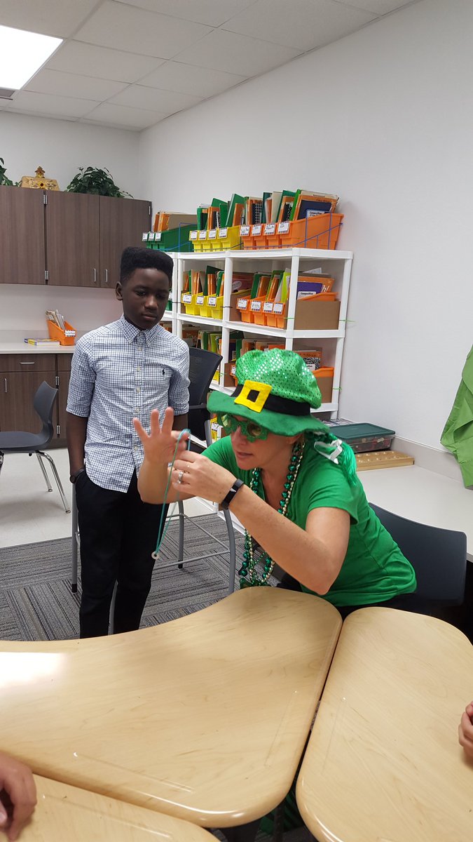 carolyndannis's tweet photo. Lucy The Lucky Leprechaun came for a visit today.  Preparing class to take the STAAR Tests next week. @SunsetValleyES @BunchaO https://t.co/BxKQ2lzXcF