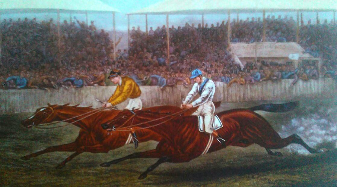 cmoreton99's tweet photo. THE GREAT CONTEST: E H Hunt's painting shows Fred Archer &amp; Bend Or beating Robert The Devil in 1881's Epsom Gold Cup https://t.co/Z0QB4JkoJf