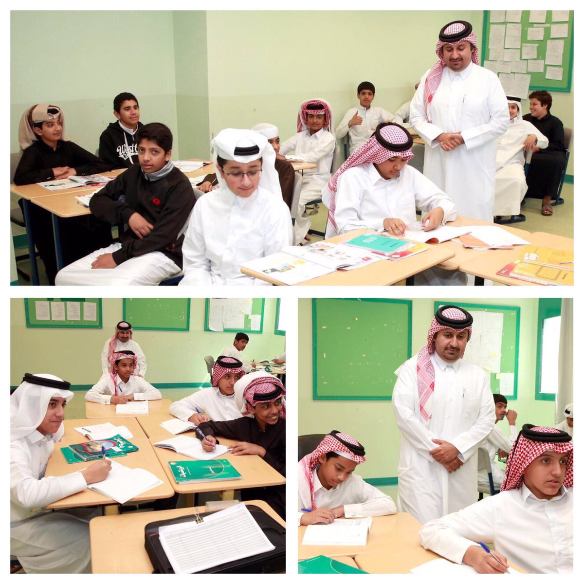 Amansourschool's tweet photo. مدير المدرسة الأستاذ ناصر المالكي، في جولة تفقدية لحصص المراجعة وحث أبنائنا الطلاب على الاجتهاد والمثابرة استعداداً للاختبارات. https://t.co/TlwqsjQ2yV