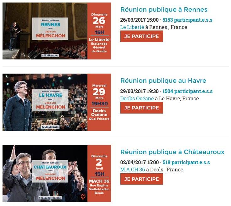 RAPPEL AGENDA #MELENCHON2017 ! 
#JLM2017