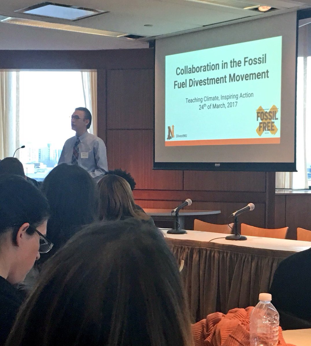 <a href="/DivestNU/">DivestNU</a> @DivestHarvard <a href="/DivestBU/">Divest BU</a> <a href="/StudentsDivest/">Fossil Fuel D.S.N.</a> <a href="/FossilFreeMIT/">FossilFreeMIT</a> <a href="/Tufts4Climate/">Tufts Climate Action</a> <a href="/BClimateJustice/">Climate Justice @ BC</a> Great presentation by James DeCunzo!