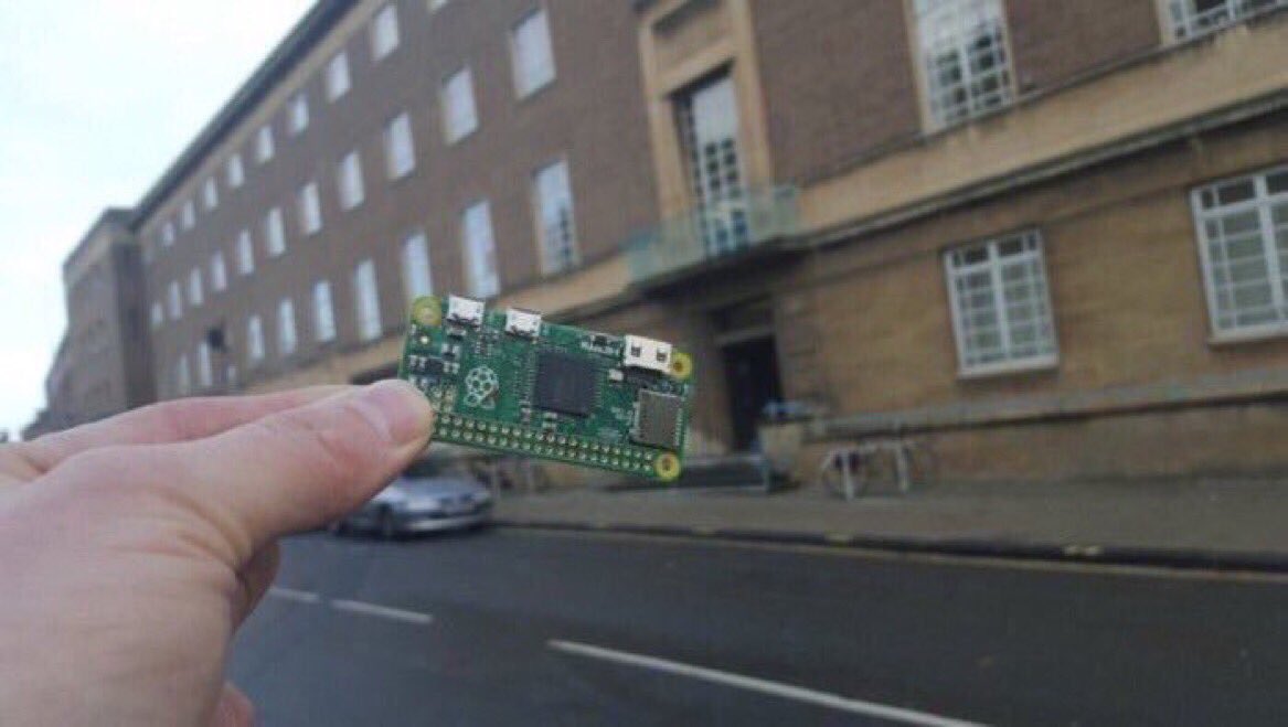 Both photos of the same place:

1957: 13 men deliver a computer

2017: 13 computers can be held with one hand