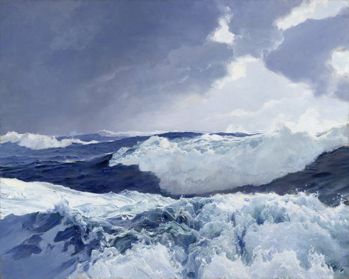 CGdrawing's tweet photo. Sea gesture. 
19th century painter Frederick Judd Waugh obsessed with the beauty of the sea, most of his life works are depicting the sea. https://t.co/0rcf2wxDH9