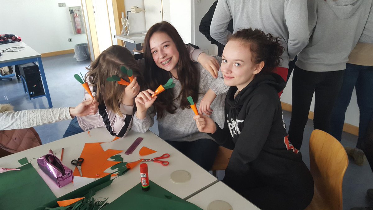 carrotmob's tweet photo. Students in Berlin preparing for their Carrotmob campaign https://t.co/BV4sKi79TL