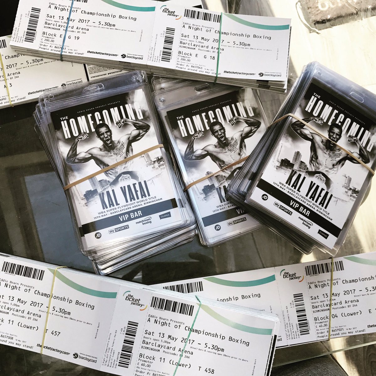 💥💥TICKETS HAVE ARRIVED💥💥

MAY 13th, BARCLAYCARD ARENA BIRMINGHAM!

Let me know asap...
£40, £60
£100ringside &amp; £200VIP free bar 🍻