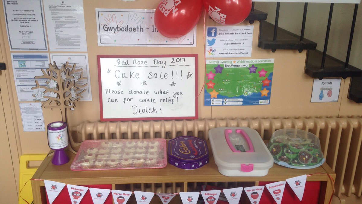 CylchMeithrinLF's tweet photo. We've spent all day doing 🔴SoMeThInG fUnNy FoR mOnEy🔴 and selling cakes. I'm pleased to annnounce we raised a total of £30.70! https://t.co/ZRBy1tEXH5