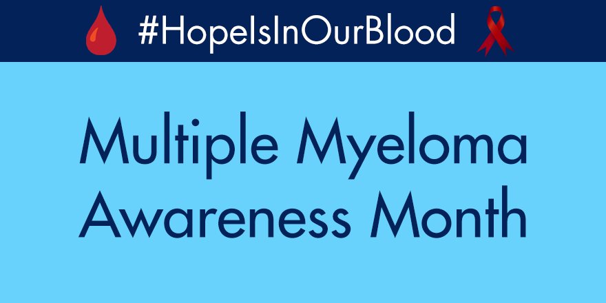 BMS_Myeloma_US's tweet photo. With awareness, there is hope. RT if you’re #MMAware! #HopeIsInOurBlood https://t.co/kKc8Gumfq2