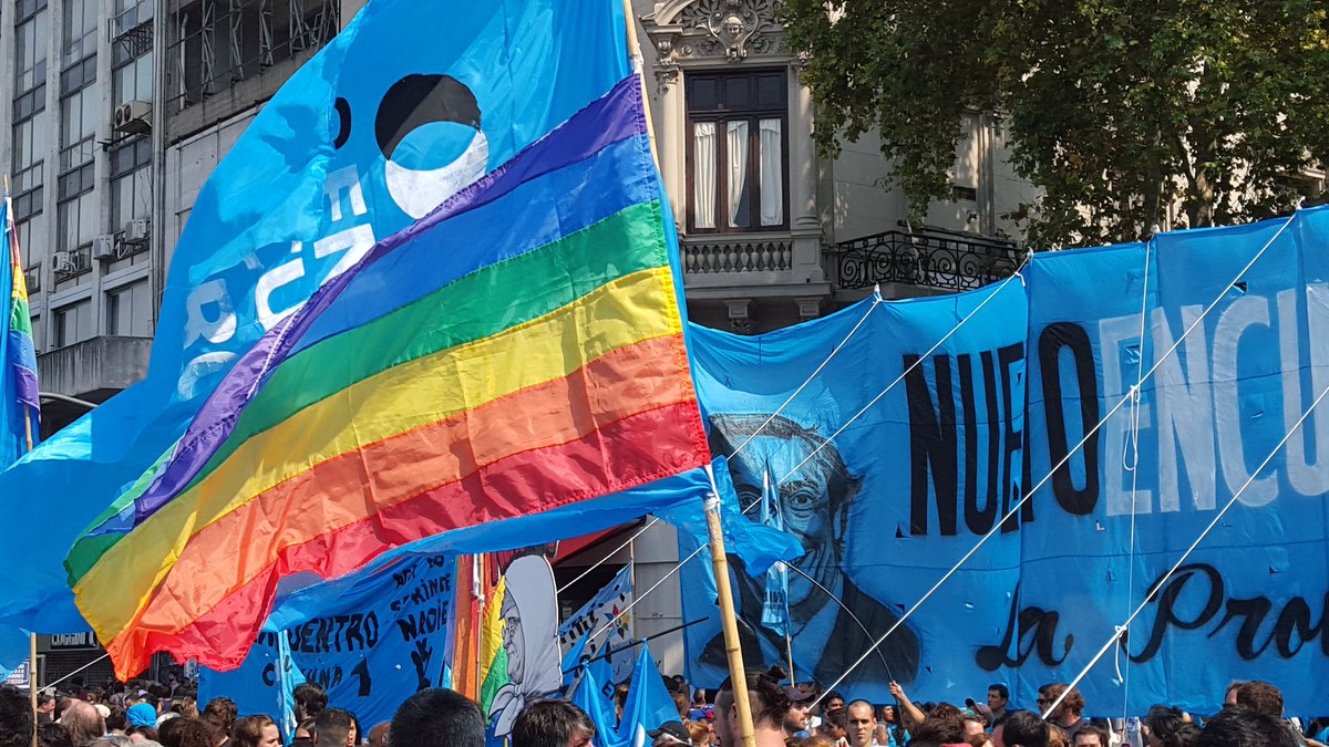 ARCint1's tweet photo. Rainbow flag at Argentinean march for #memorytruthandjustice #humanright #24M https://t.co/BC2J9he2R7