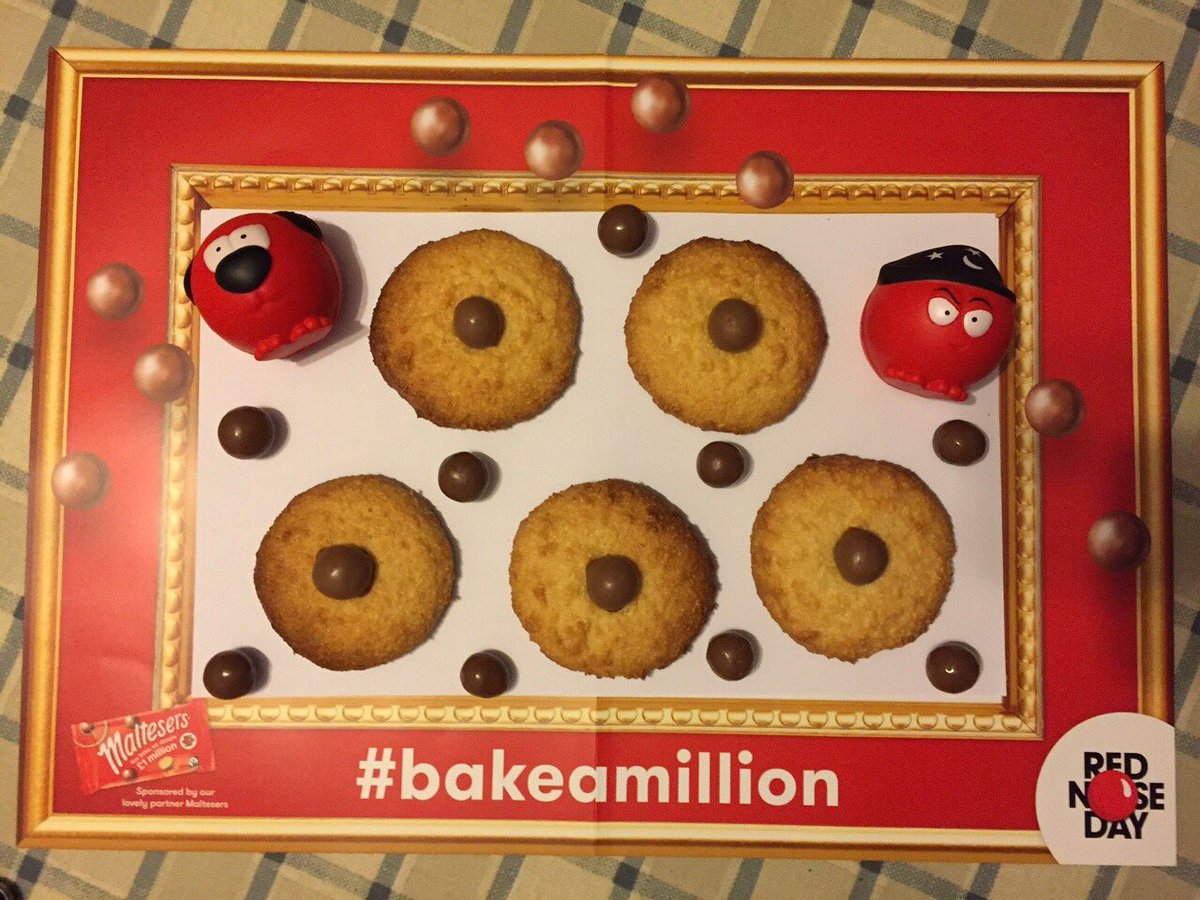 Our MALTESERS MACAROONS 

Maltesers will give £5 to <a href="/comicrelief/">Comic Relief</a> for #RedNoseDay 
for every #Maltesers bake tagged with #bakeamillion 👍
😋😋😋👌