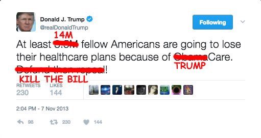 krassenstein's tweet image. I love using Trump's own Tweets against him ... #killthebill