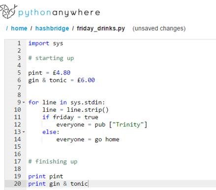TheWriter's tweet photo. We've been learning to #code. Here's @hashbridge putting his skills to good use. #Fridaydrinks https://t.co/yYMgDIQ6n8
