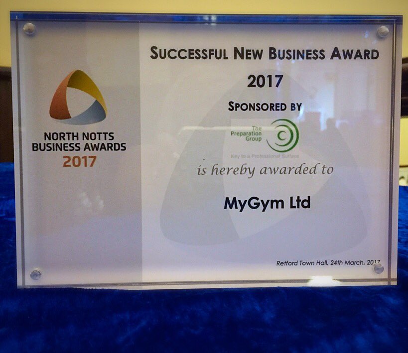 We are so excited to announce that we have won Best New Successful Business 2017 🍾🎉🎊🎈#bestgyminretford @NorthNottsBC