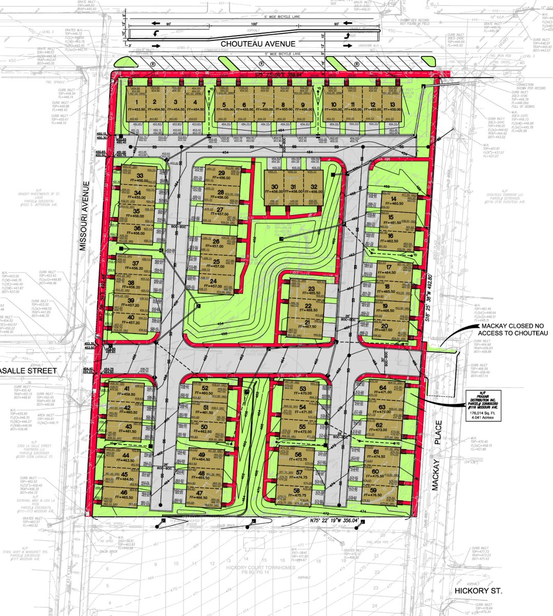 NEXTSTL's tweet image. Design and Site Plan for 64 Townhomes at Lafayette Square Praxair Site Presented  nextstl.com/2017/03/design…
