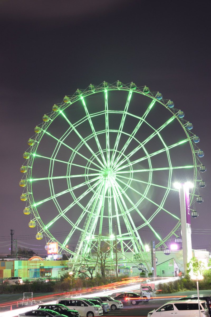 自由人kana 郡山市内 ショッピングモールフェスタにて 観覧車ビッグルーレット 写真好きな人と繋がりたい ファインダー越しの私の世界 夜景 写真で伝えたい私の世界 福島撮影隊