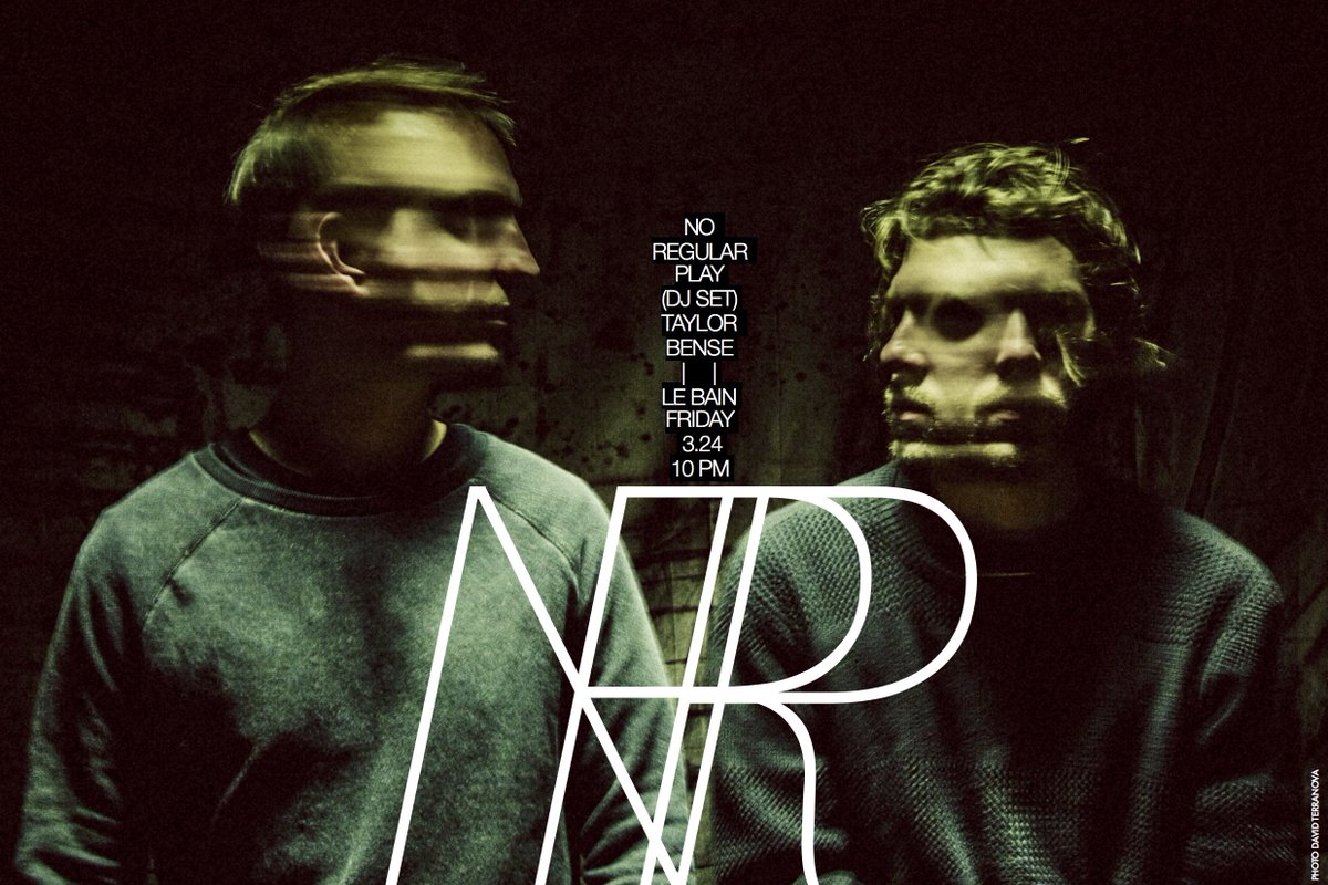 Tonight! <a href="/noregularplay/">No Regular Play</a> <a href="/taylorbense/">Taylor Bense</a> play in <a href="/LeBainNYC/">Le Bain</a> skyline 10pm <a href="/standardny/">Emely _Palmiero</a>