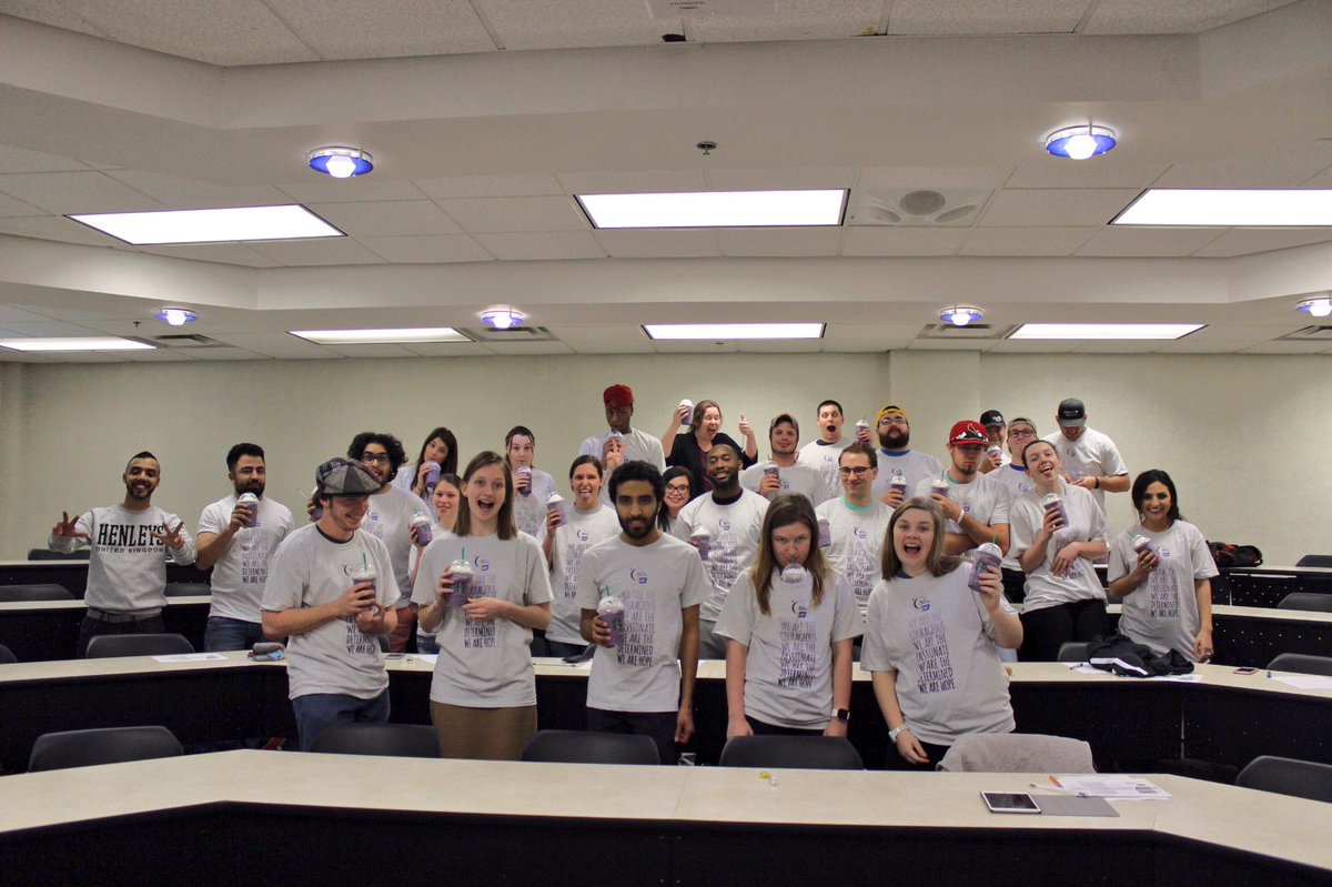 Relay4Life_CC's tweet photo. Promotional strategy students at SWOSU showed their support today!Join them and use #wewearpurple and #purpledrink 🤳🏼
(Pic creds: @analaugm) https://t.co/mVEtEgazyI