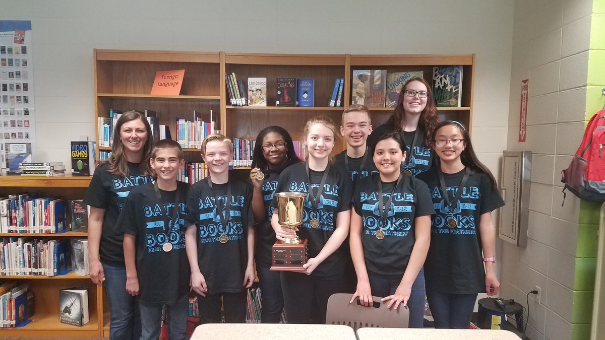 cdwilkins2's tweet image. Congratulations @PViewSPS @PVmakerspace 1st place SPS Battle of the Books team! MS BOB teams are amazing! @officialSPS #spsBoB #spslib