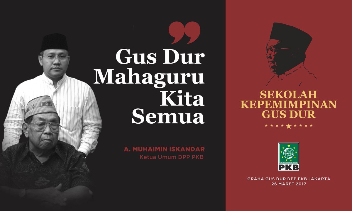 <a href="/cakiminpkb/">Cak Imin</a> : "Gus Dur Mahaguru Kita Semua" #SekolahGusDur (Minggu,26/3)