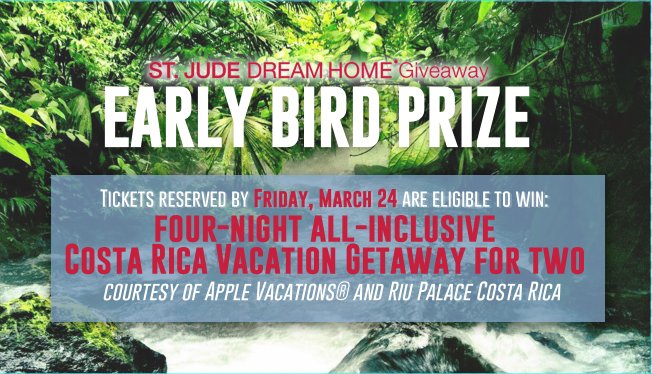 TODAY is the last day to enter to win the St. Jude Dream Home Giveaway Early Bird Prize. Get your tickets @ any Kern Schools branch! ❤️