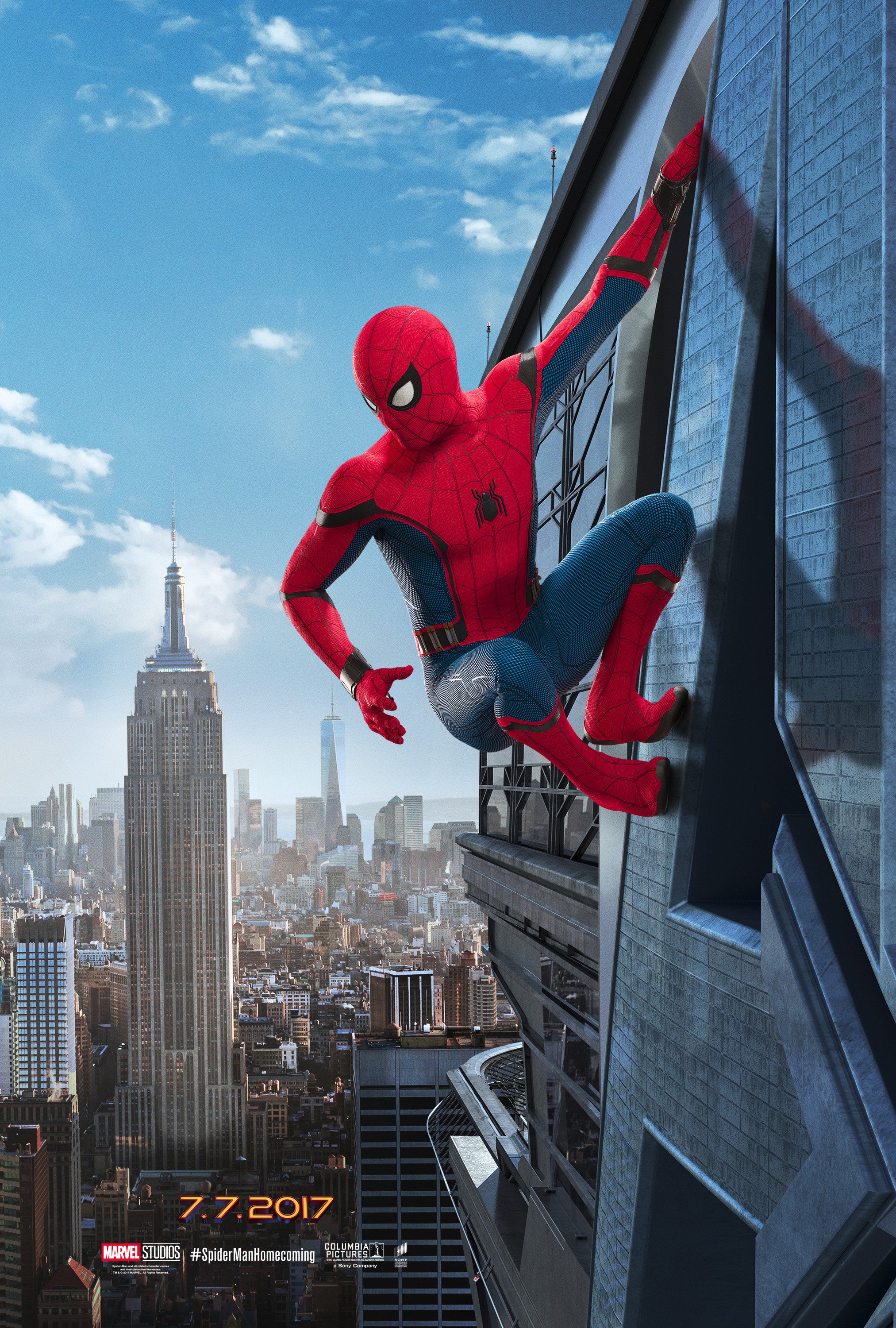 The Wall-Crawler Hangs Around Avengers Tower On UK Poster For SPIDER-MAN: HOMECOMING2025 x 3000