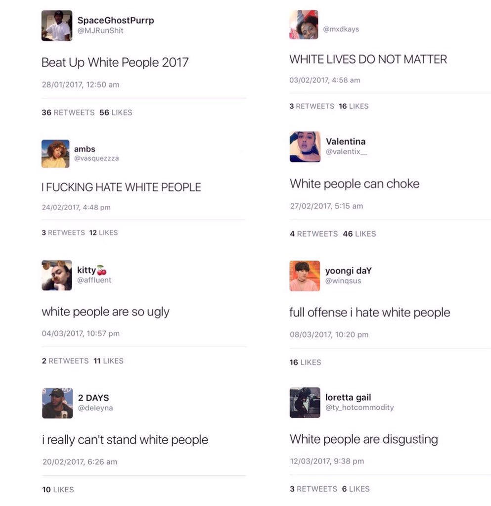 PrisonPlanet's tweet photo. It's not reverse racism, it's just racism, and it pervades Twitter. https://t.co/nUqRQfariY