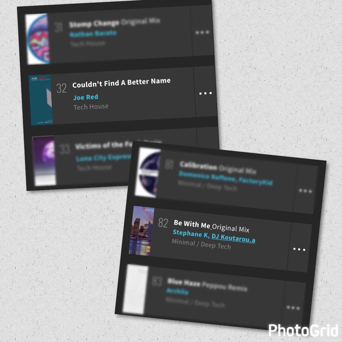 DimasDFormation's tweet photo. Congratulations to @LuigiRocca @joered1996 #Koutarou #stephanek 
#techouse Top #32
#minimal Top #82
@BeatfreakGroup @beatport #top100 https://t.co/VyROQfeUV2
