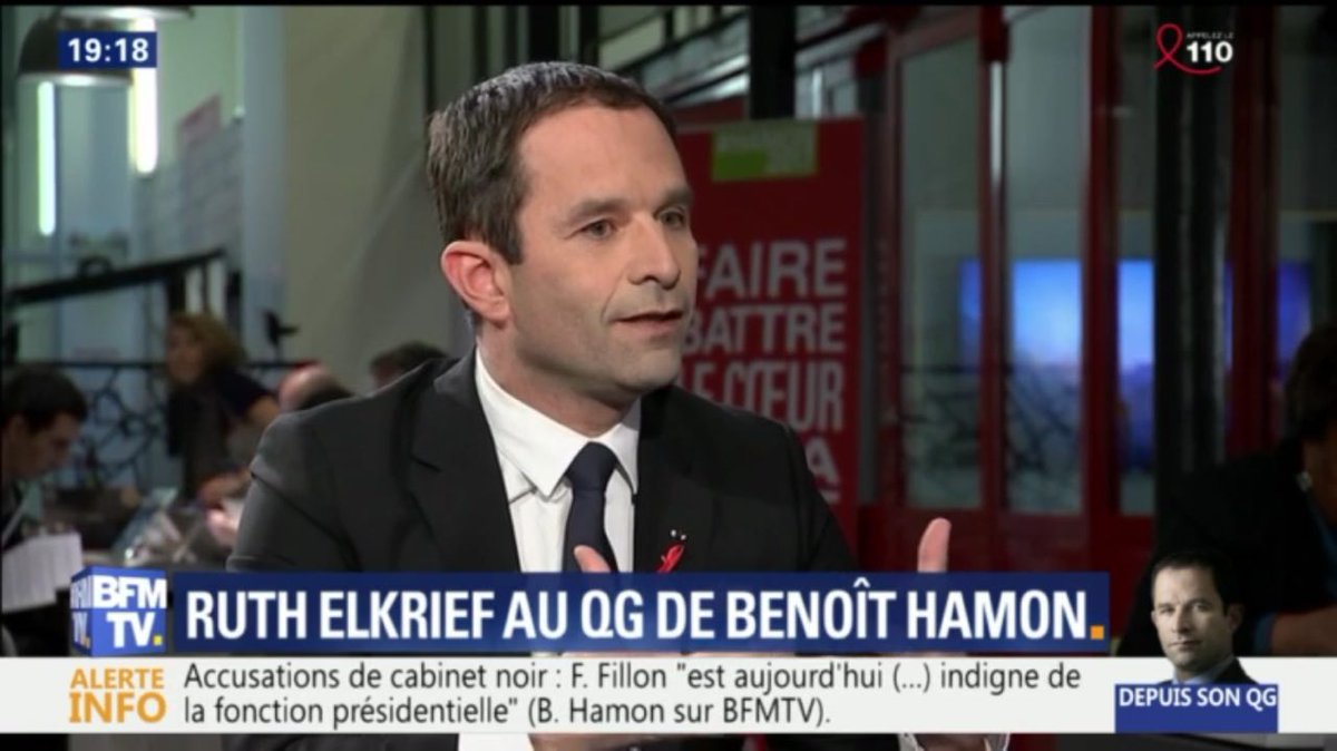 benoithamon's tweet image. Mon adversaire absolu c’est Marine Le Pen. Je ne supporte pas le futur sinistre qu’elle propose. Moi, je propose un futur désirable.