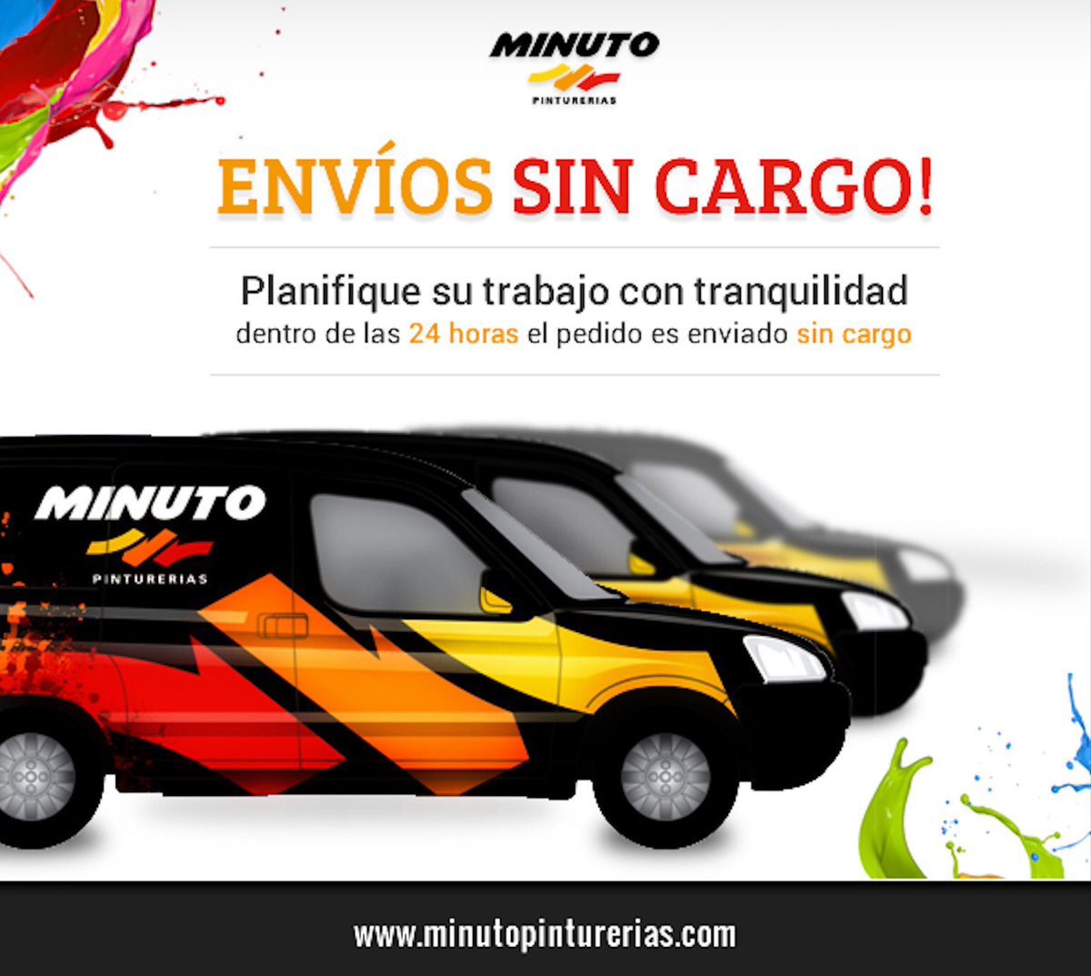 Minutoteinspira's tweet photo. Planifica tu trabajo con tranquilidad, #MinutoPinturerias te lo envía sin cargo!  #MinutoTeInspira #Gratis #Delivery #EnvioSinCargo https://t.co/i1SgbIGlii