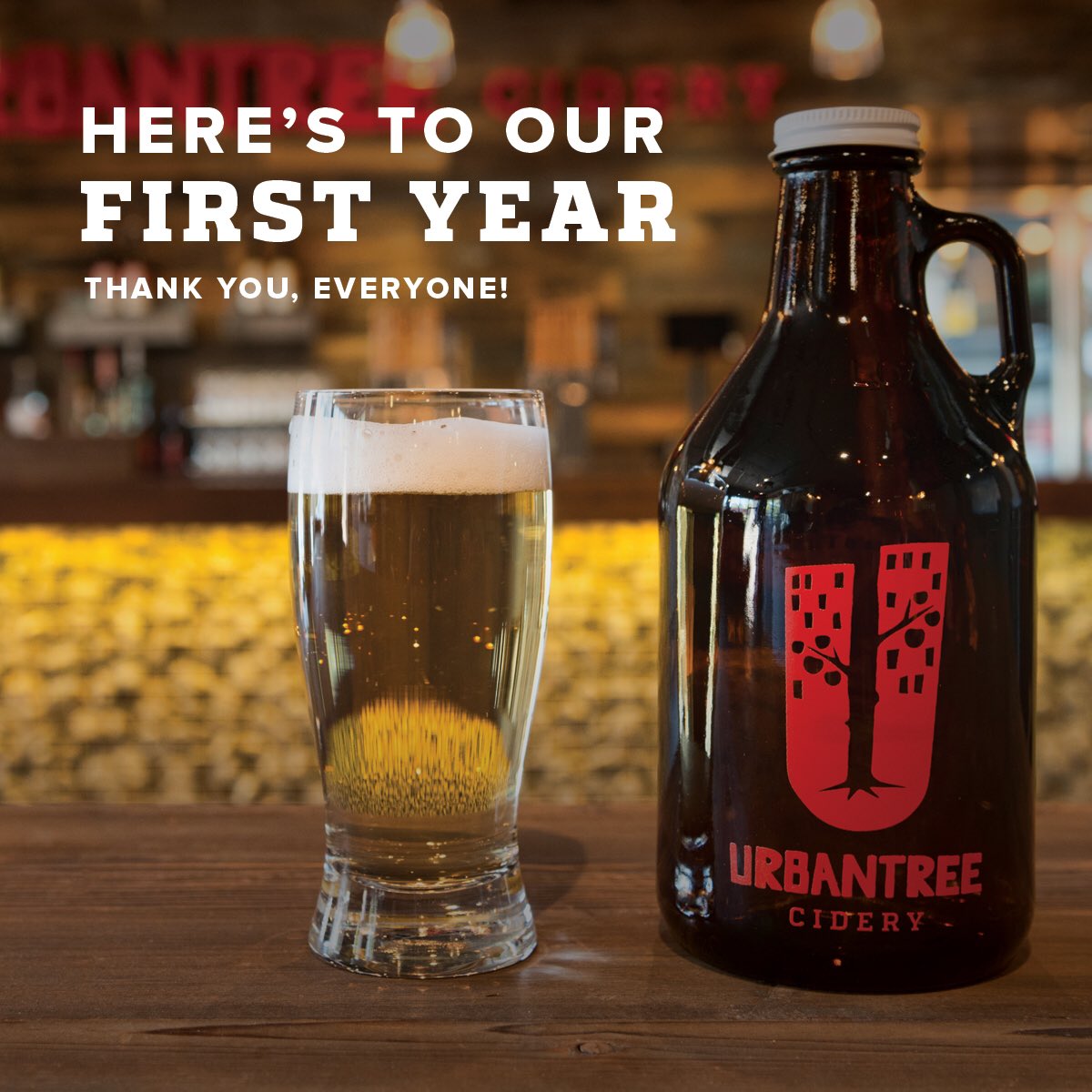 Celebrating <a href="/UrbanTreeCider/">Urban Tree Cidery</a> tonight - doors open <a href="/5/">Reserved</a> - who's celebrating with me?! #cheers #friyay