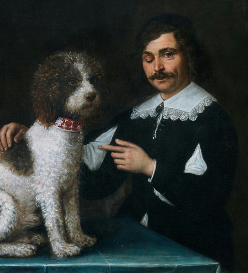 Ritratto con cane, fatto da mio fratello.