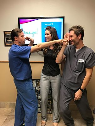 Austin_Vets's tweet image. #FridayFeeling Write a caption for this photo of our docs TODAY &amp;amp; be entered to win a bag of doggy dental chews or cat treats! #austinvet