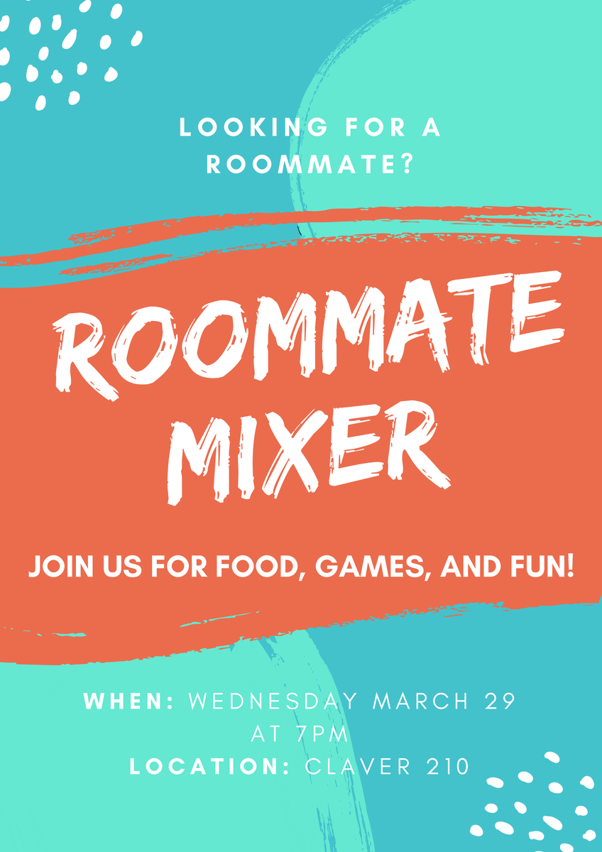 RegisSHARE's tweet photo. RU looking for a roommate? Join us Wednesday! https://t.co/GYiyPONxYT