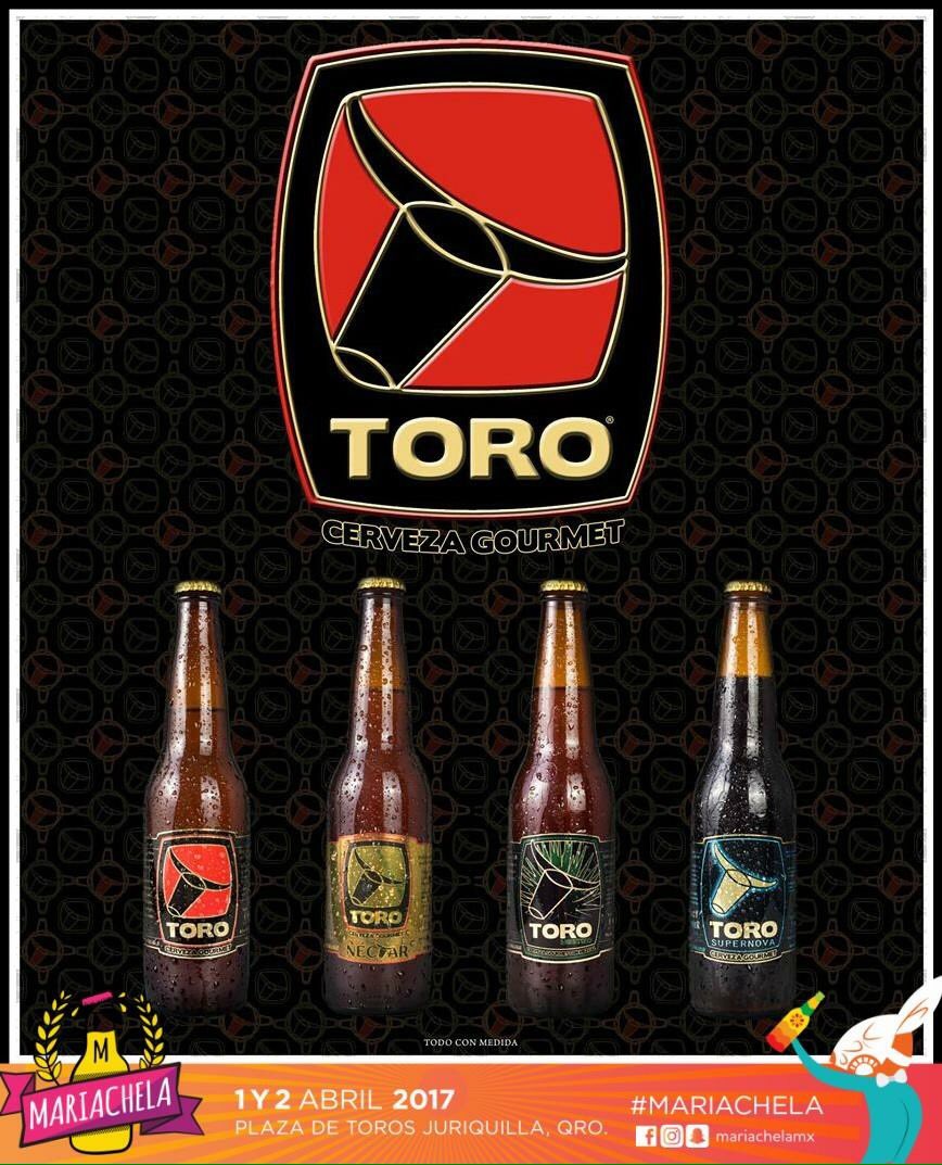 Patrocinador oficial <a href="/cervezatoro/">Cerveza Toro</a> los esperamos para degustar sus cervezas este 1 y 2 de Abril. #MARIACHELA #CervezaArtesanal 🍺👌🏻🌸