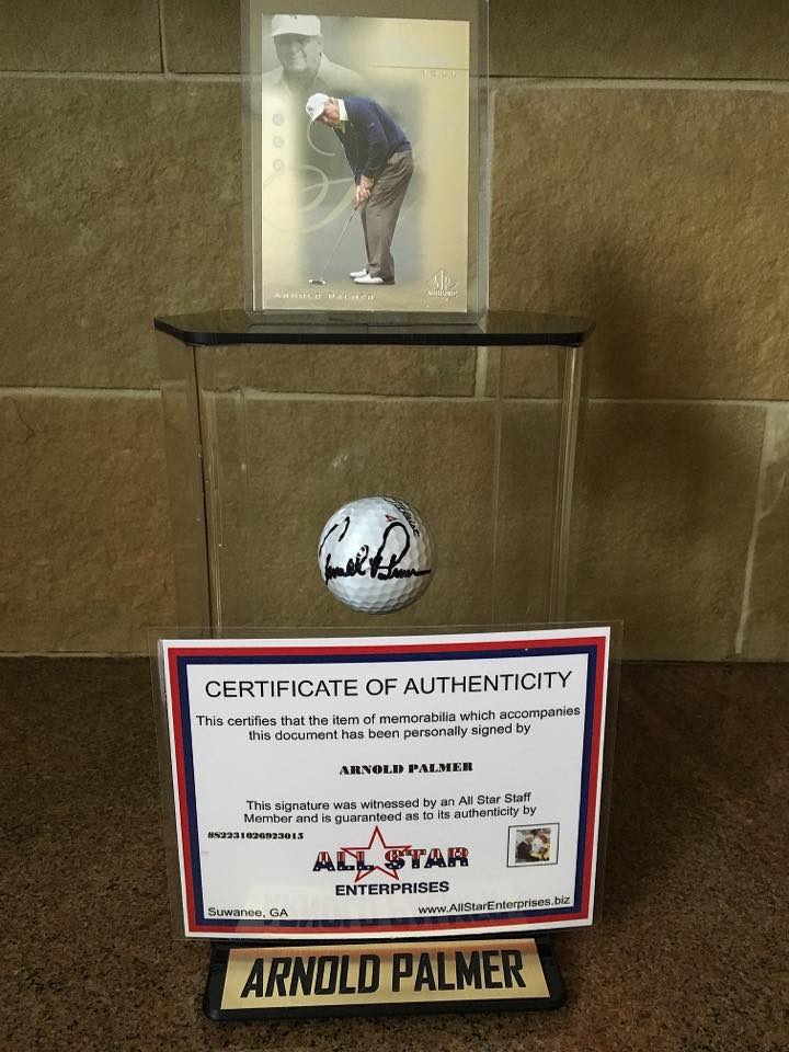 Take home this signed golf ball by a man regarded as the greatest player in the sport's history.  Only at #ShamrockinForACure