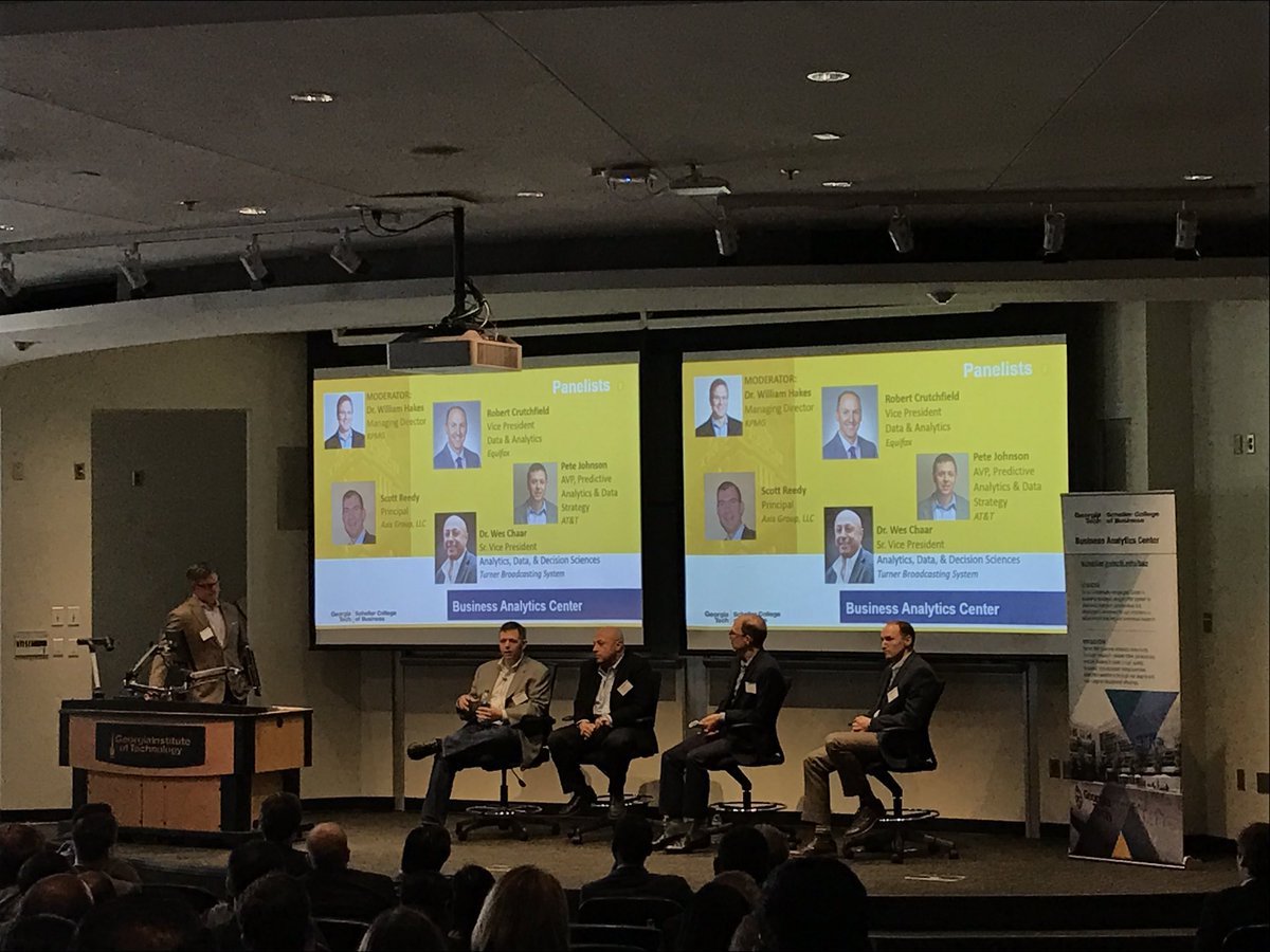 GT_BusAnalytics's tweet photo. Our panelists taking questions and discussing the importance of Analytics #BusinessAnalyticsCenter #analytics https://t.co/rM93LuTbyp
