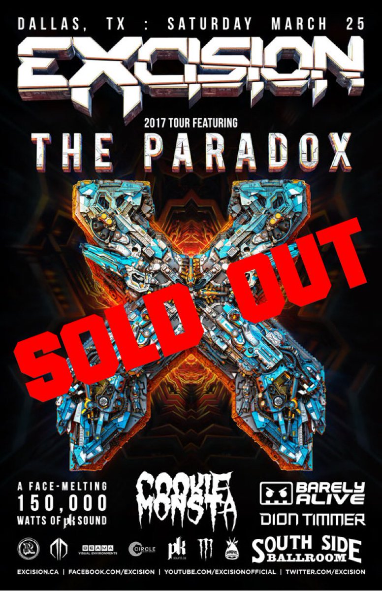 NextLVLEvent's tweet image. Tomorrow is SOLD OUT!!! 

Y'all ready for Dallas @Excision, @CookieMonstaDUB, @BarelyAliveUS &amp;amp; @diontimmermusic ??