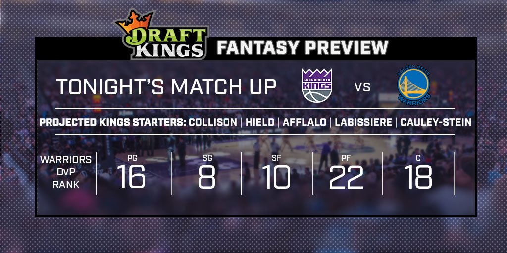 Our @DraftKings Fantasy Preview for tonight's Kings vs Warriors contest! ⬇️📈⬇️ https://t.co/A7pWdHuHfh