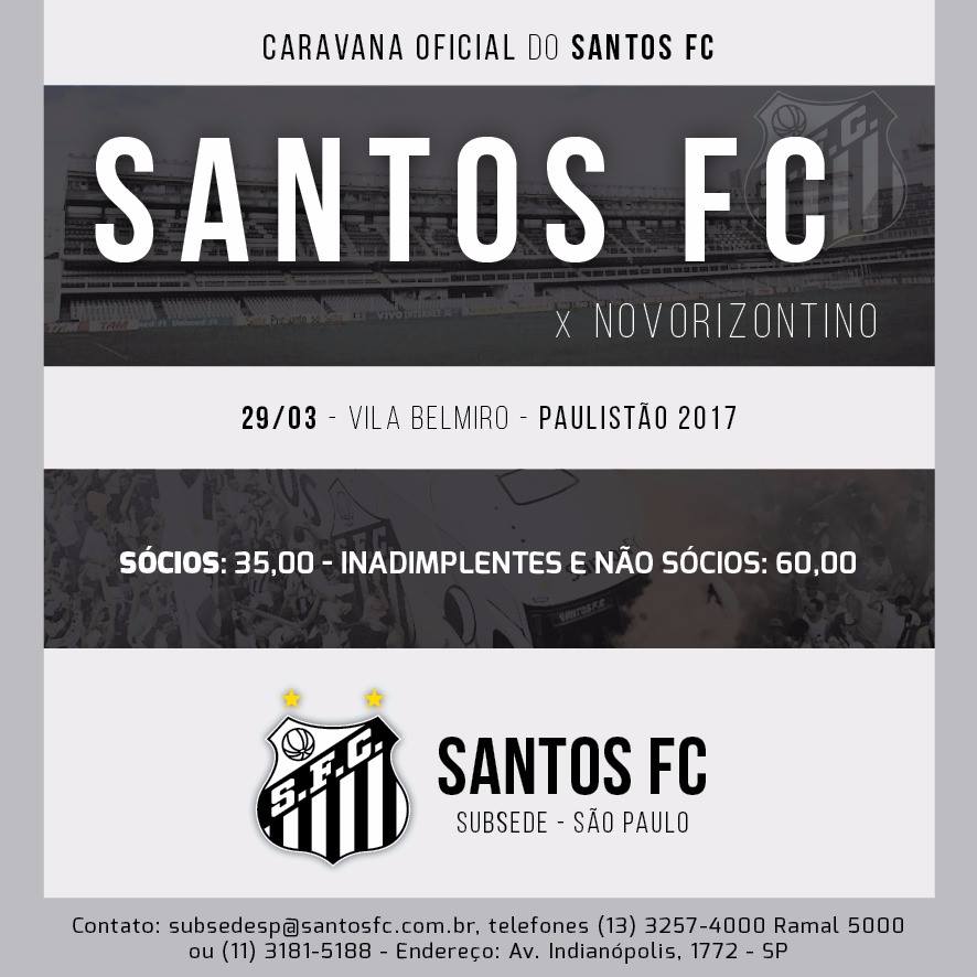 Subsede organiza ônibus para o jogo contra o Novorizontino na <a href="/VilaBelmiro/">Vila Belmiro</a> 🚌

⇨ bit.ly/CaravanaSANxNOV