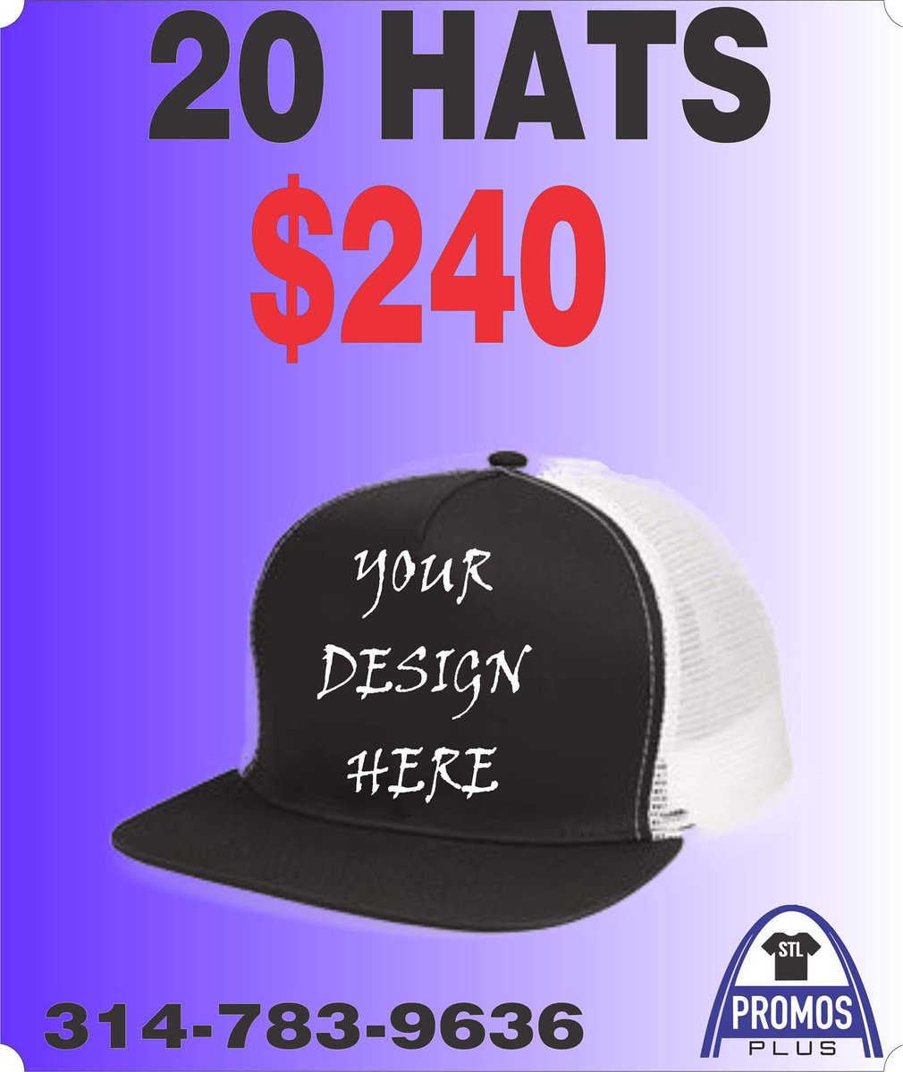 showmeimprints's tweet photo. March Madness Special
#dealoftheday #customhats #stlpromosplus #marchmadness#embroidery https://t.co/PKS7A2Ykn7