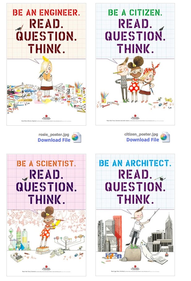 shaunalcote's tweet photo. Great posters to support questioning, thinking and creating via @WSDSteam @jppaintin Great find! #WSDSTEAM #wsdmakers #winnipegsd https://t.co/R4V7OLPKsC