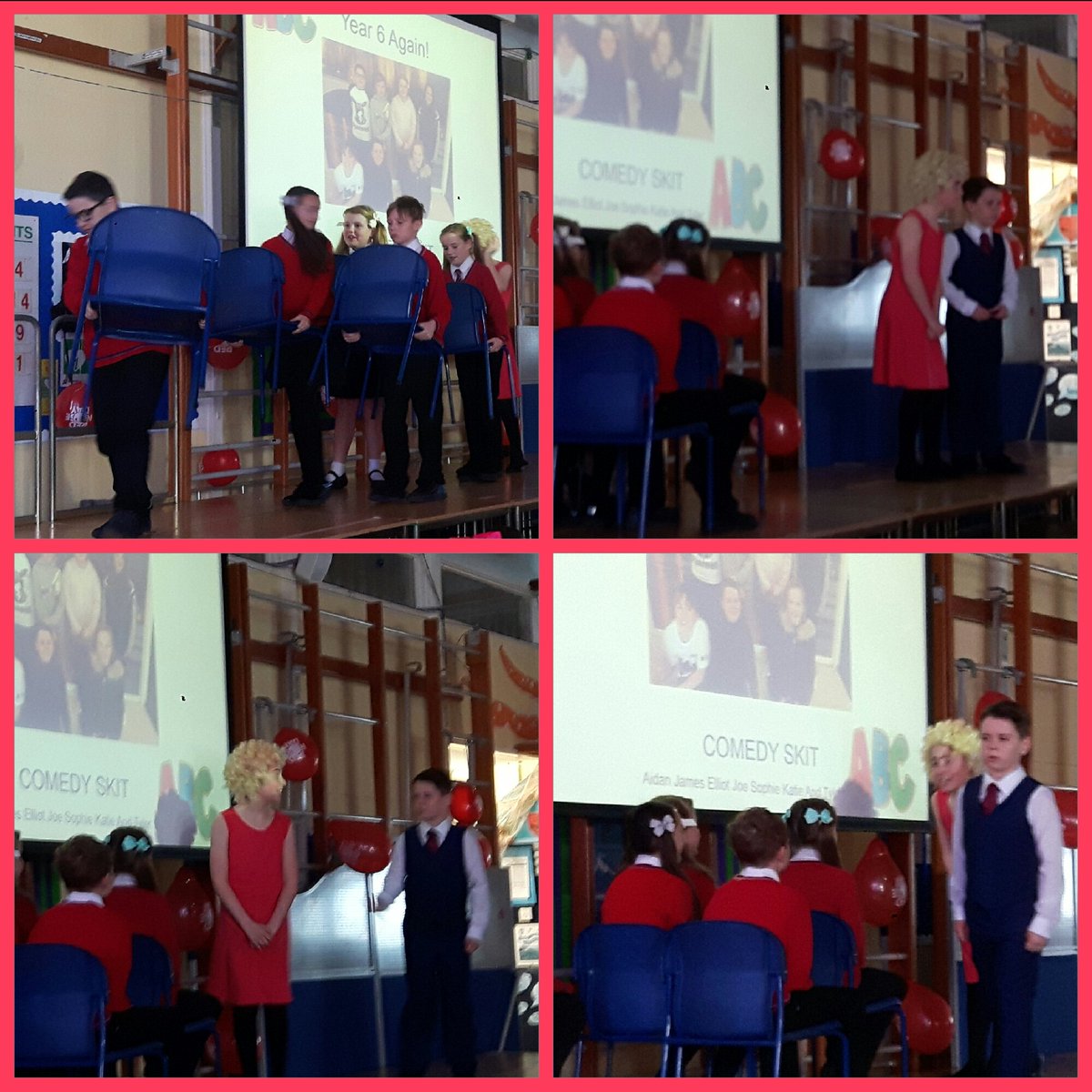 ysgolbrynhedydd's tweet photo. #6RP #6CJ making us laugh with dancing emojis and a HYSTERICAL school comedy skit! #makeemlaugh @comicrelief @rednoseday #DIAIUTF #YBH https://t.co/HBHR9MJjmh