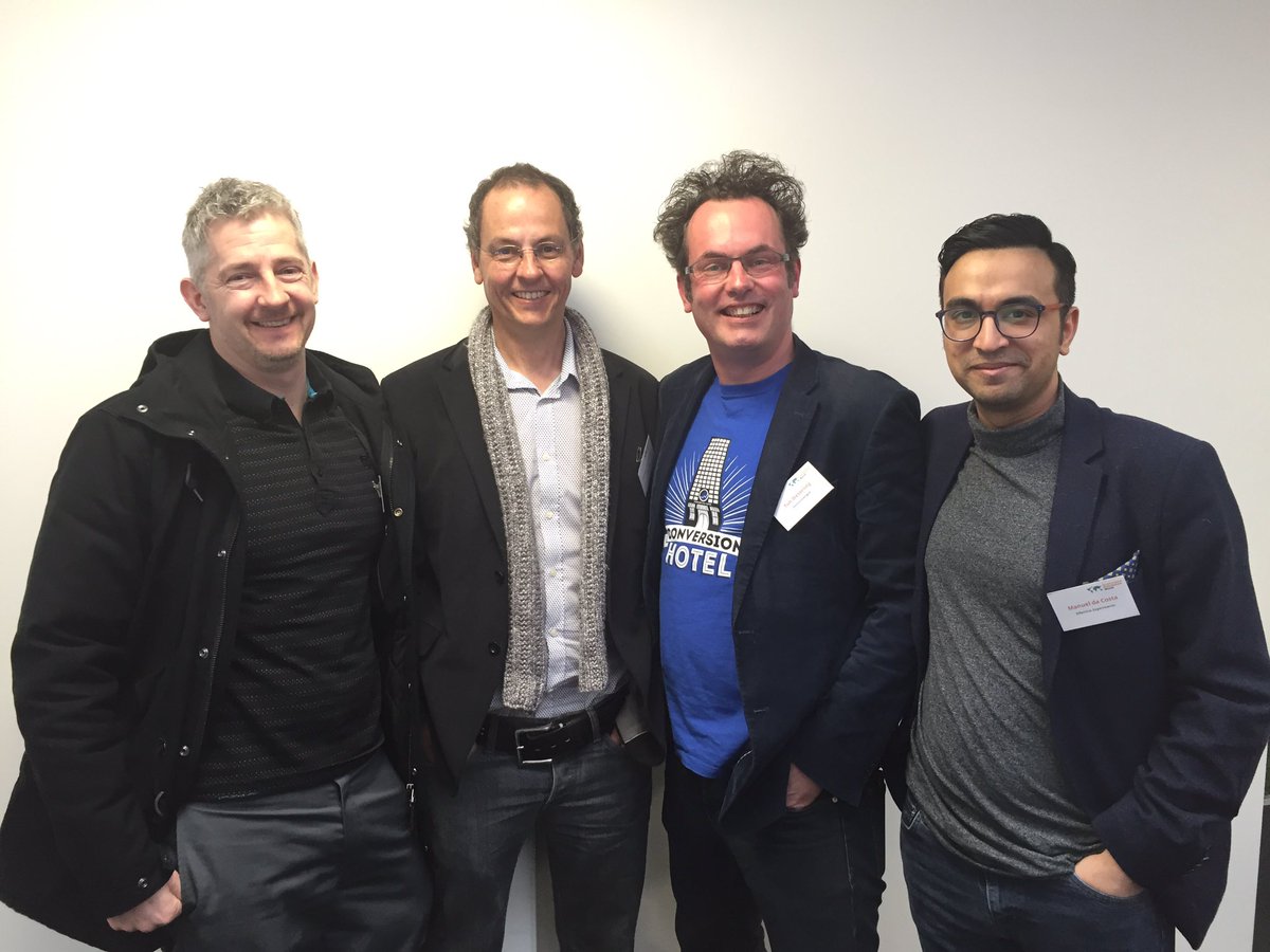 With fellow optimisers <a href="/pjeedai/">Tim Stewart</a> <a href="/tonw/">Ton Wesseling #measure #experimentation #growth</a> <a href="/Digital_tonic/">Manuel da Costa</a> at #ecomcw2017 <a href="/AWA_digital/">AWA digital</a>