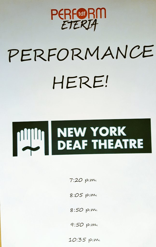 NYDeafTheatre's tweet photo. Hope to see you all tonight at #PERFORMETERIA! 
#DeafTalent #asltalent #asl #shakespeare #actorslife https://t.co/5BxRzr2CqW