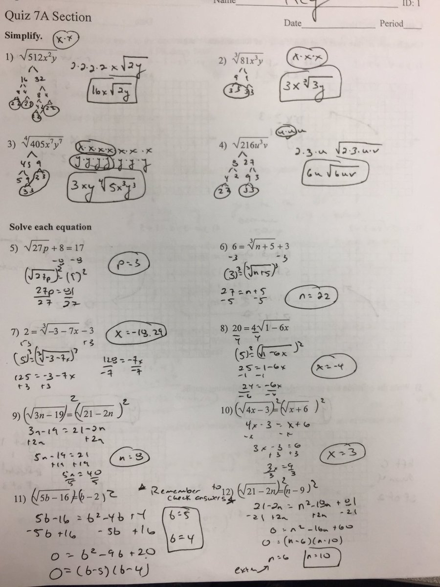 Coach Reilly on Twitter: "Algebra 2 midterm study guide answer key pages 1-3… "