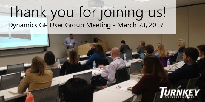 TurnkeyTec's tweet photo. Thank you to everyone who joined us for yesterday's #MSDynGP User Group in STL! See you at the next one in June! #DynamicsGP #GP2016 https://t.co/TCHnmzY32h