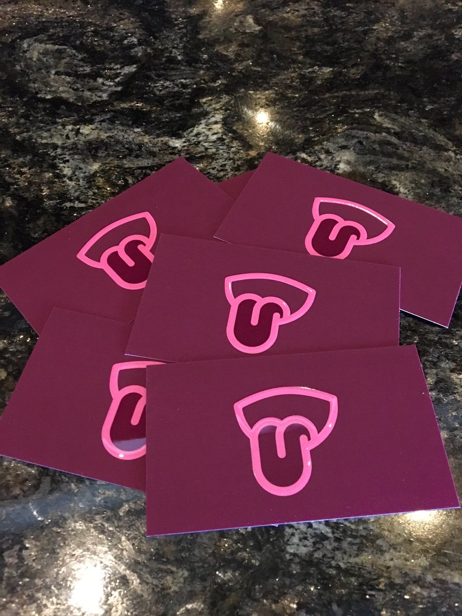 purpletongueco's tweet photo. Great job by @bertieprinters on the new Purple Tongue cards! https://t.co/VyKlA63e56