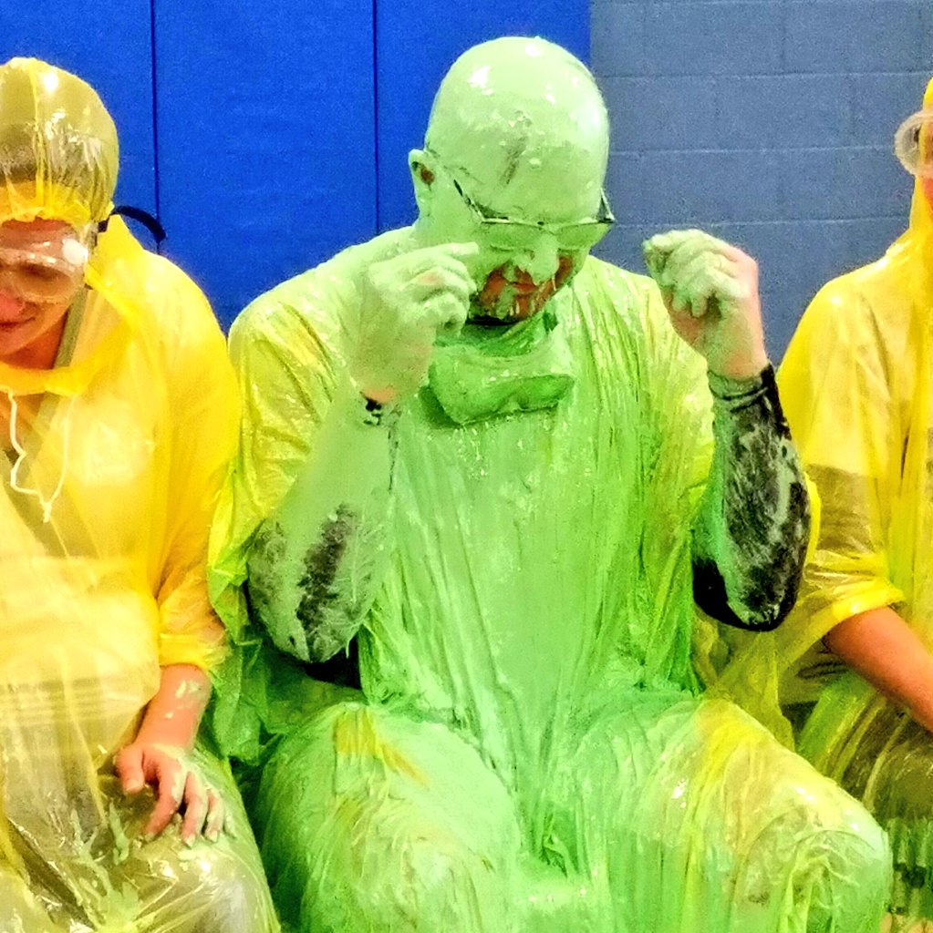 MsJenPeterson's tweet photo. @PrincipalCIS was a great sport today! CIS Slime Time was a success! https://t.co/nTA0ZKrKc0