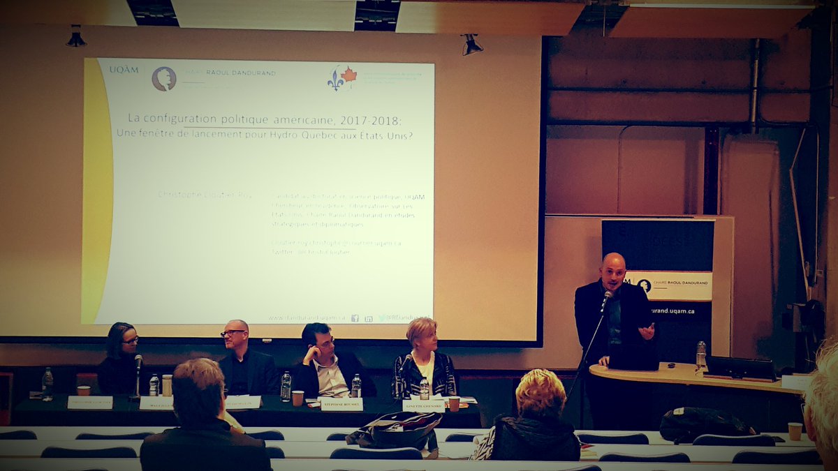 RDandurand's tweet photo. Dernière présentation de cette belle journée: configuration #PolCanUS 2017-18: fenêtre lancement HydroQc aux EU? @ChristoCloutier @uqam https://t.co/5WbnGslknA